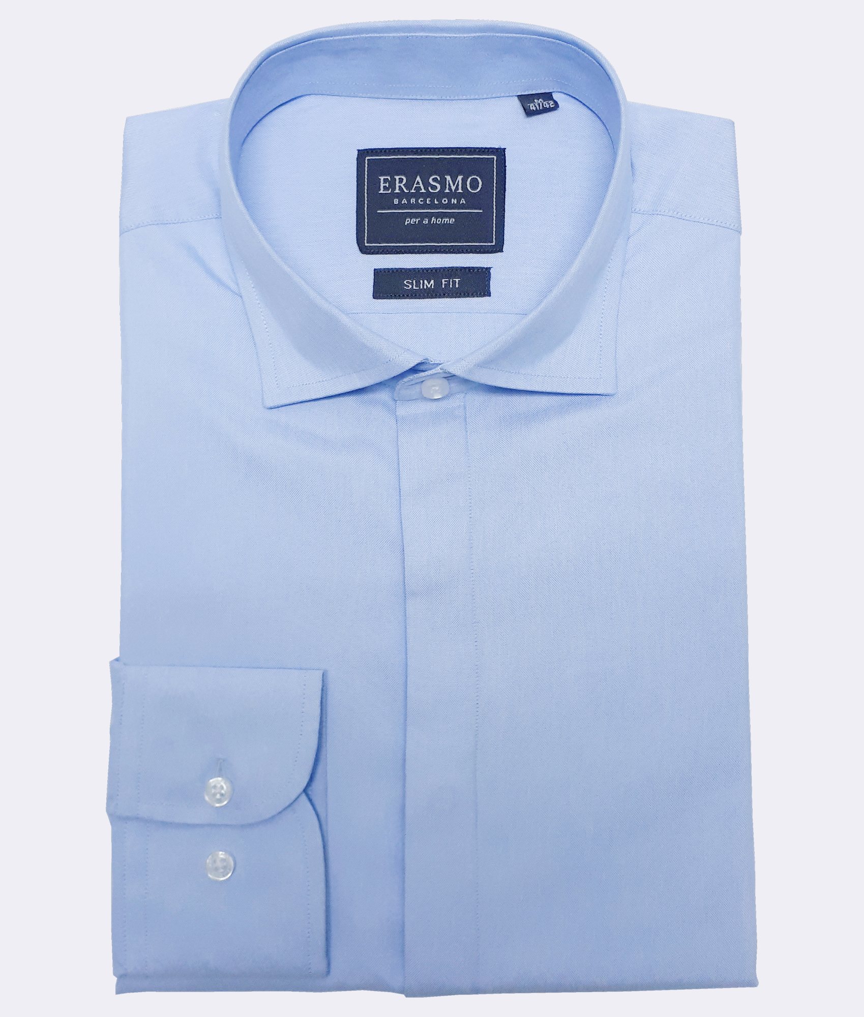 Slim-Fit Shirt Tuxedo Blue Sky