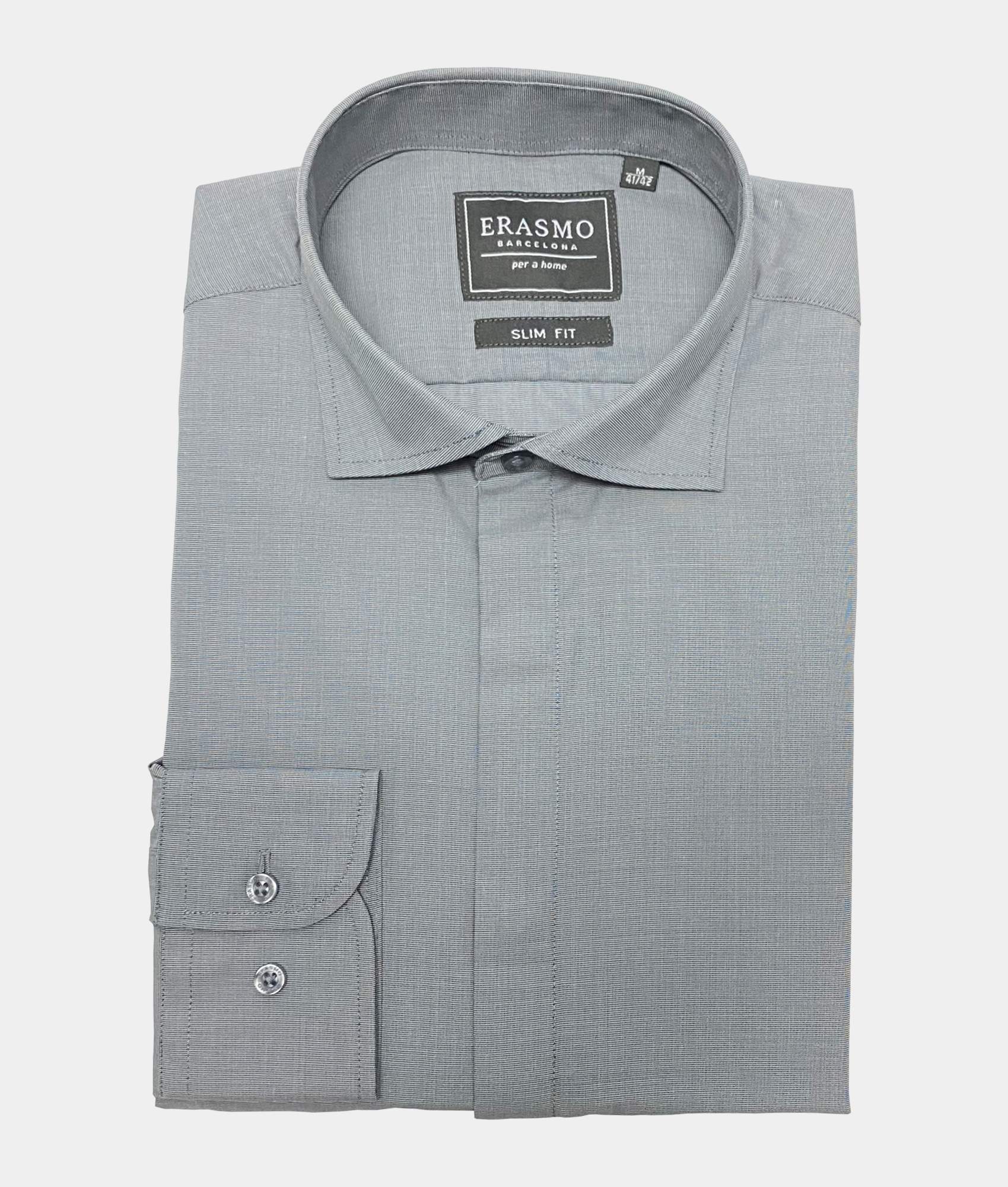 Slim-Fit Shirt Evening Gray