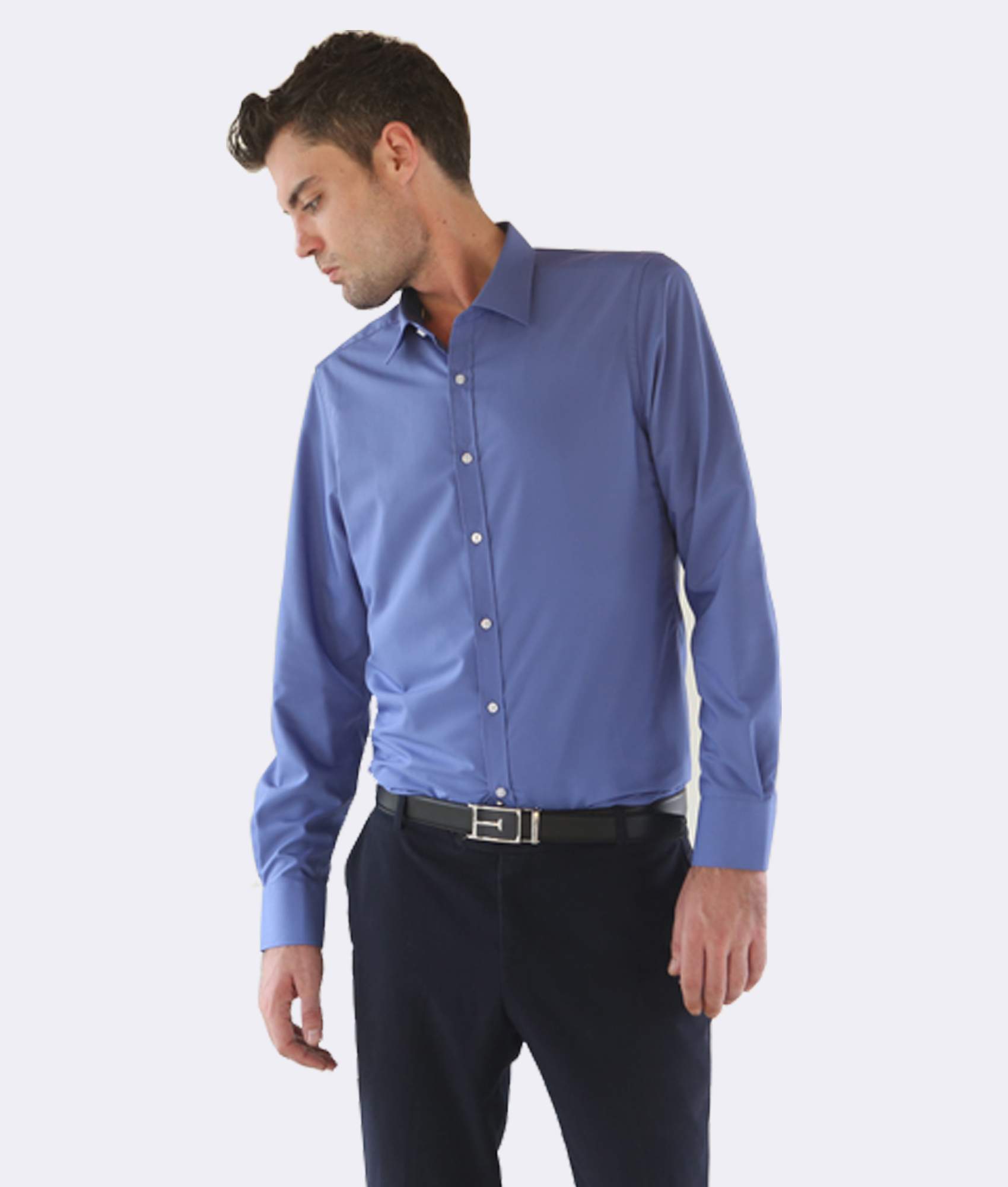 Slim-Fit Shirt Blue Dark Sky