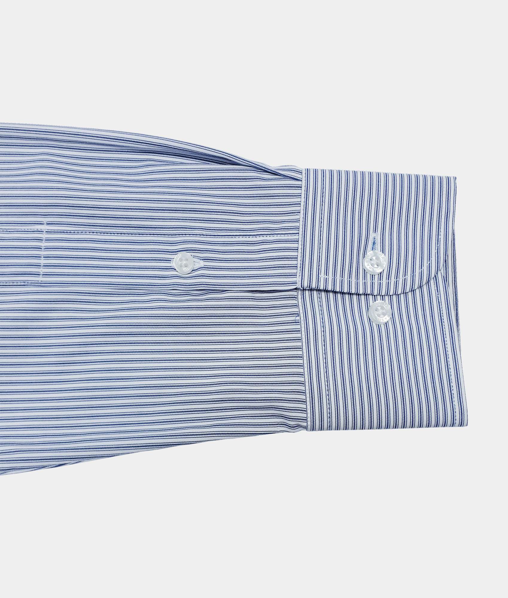 Slim-Fit Shirt With Blue Navy Stripes