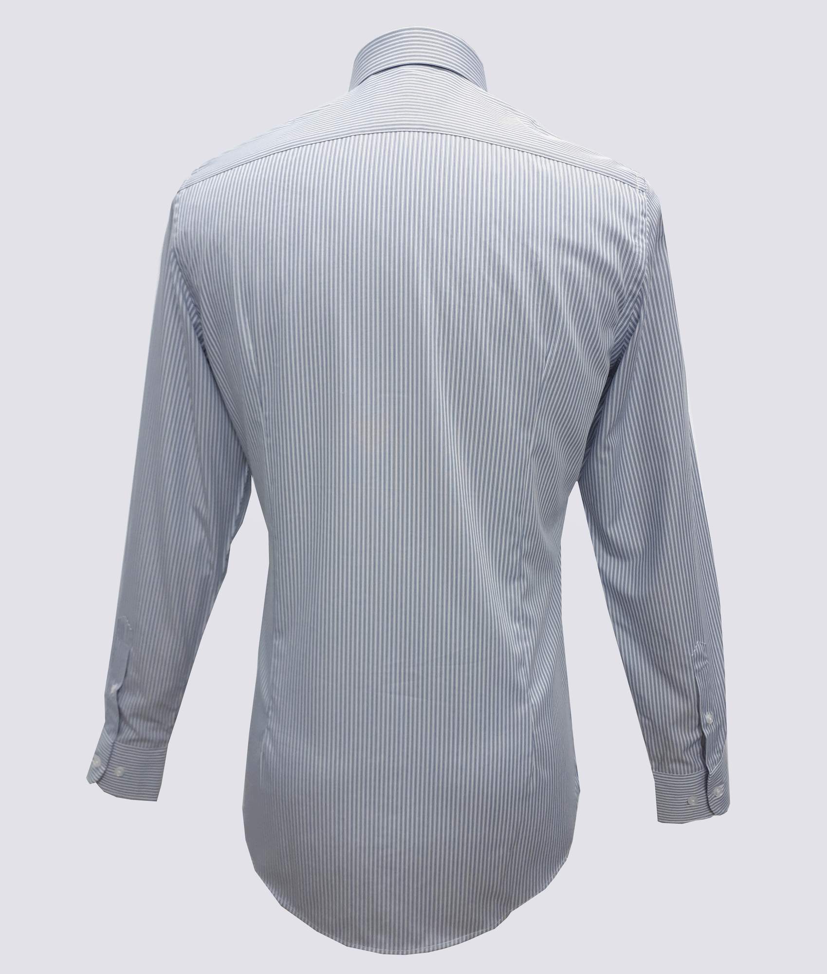 Slim-Fit Shirt With Blue Navy Stripes