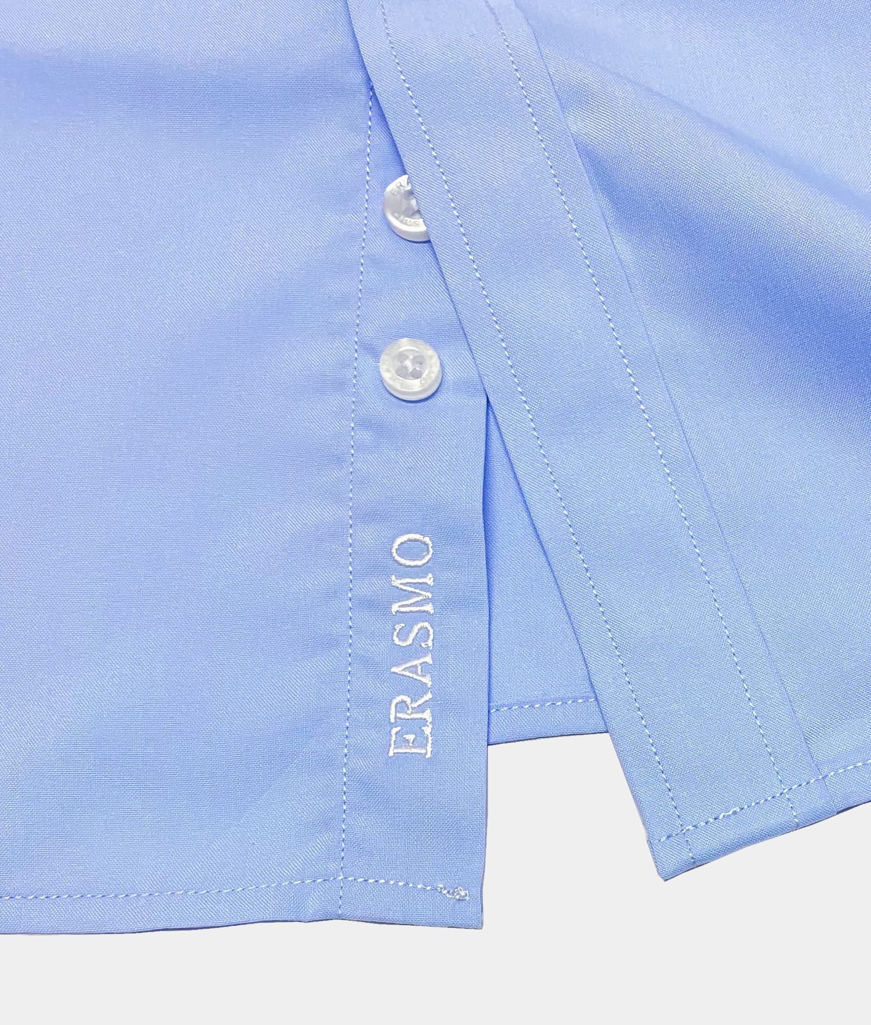 Slim-Fit Shirt Plain Light Blue Sky