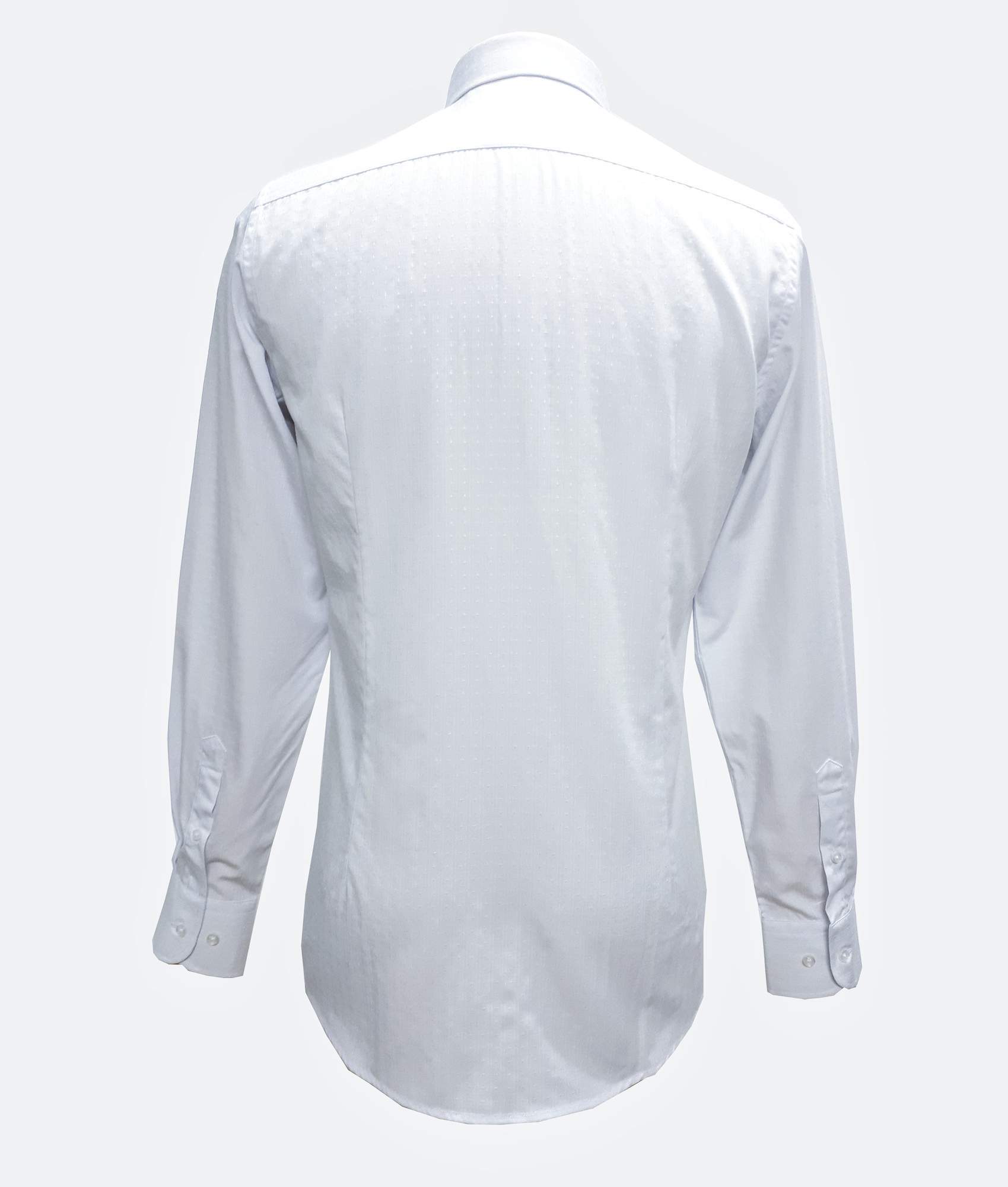 Slim-Fit Shirt With White Crosses On White