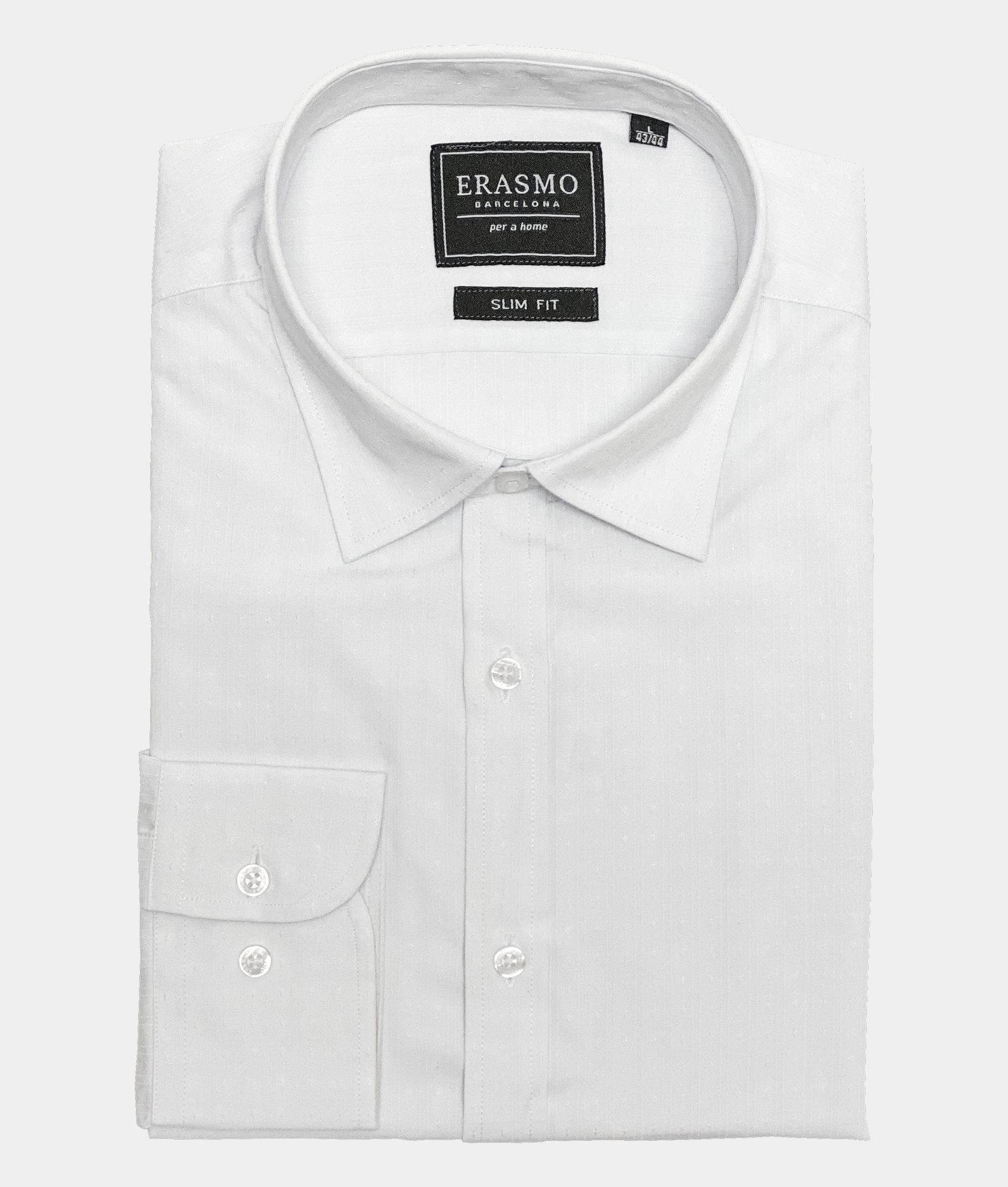 Slim-Fit Shirt With White Crosses On White