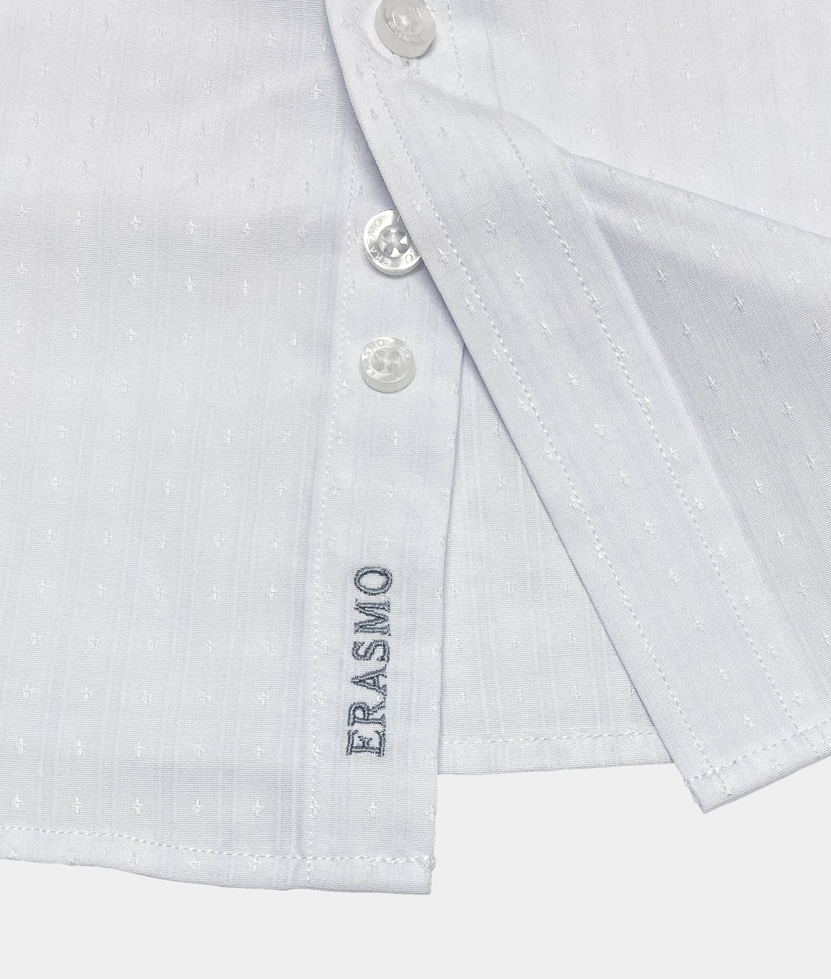 Slim-Fit Shirt With White Crosses On White