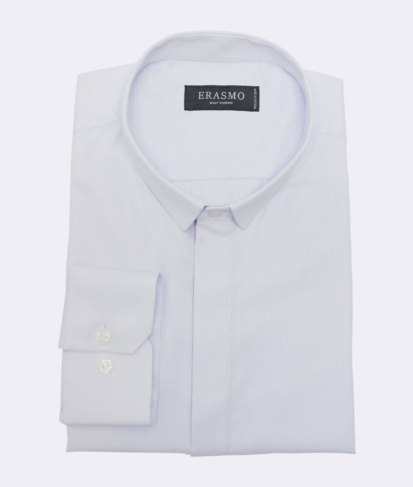 Slim Fit White Strip Shirt