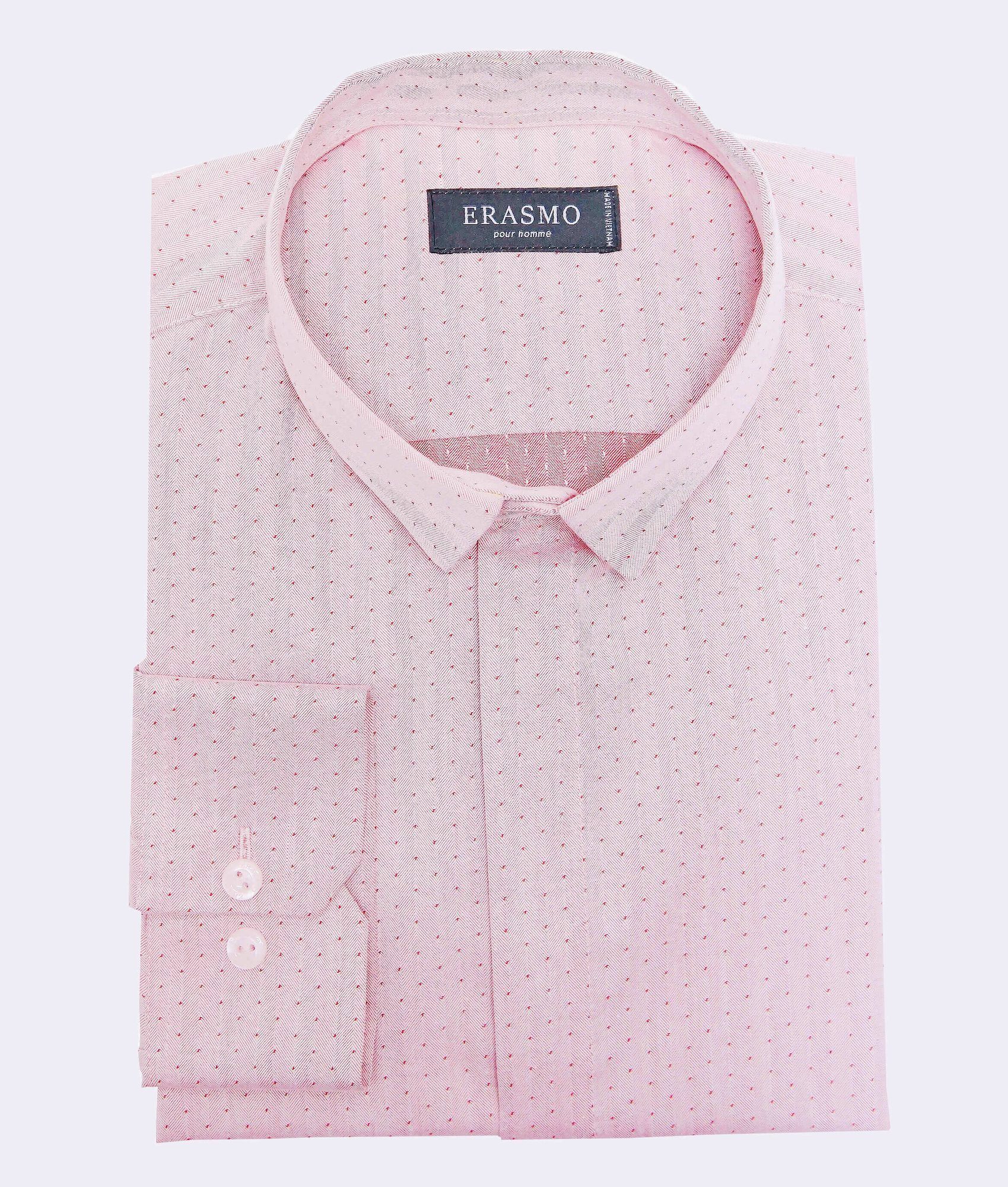 Light Pink Casual Shirt With A Dot Touch