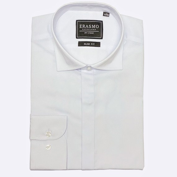 Slim-Fit Shirt Tuxedo White