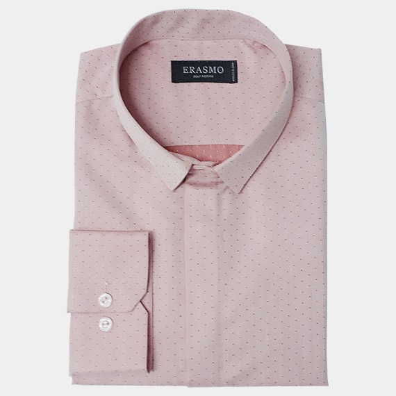 Light Pink Casual Shirt With A Dot Touch