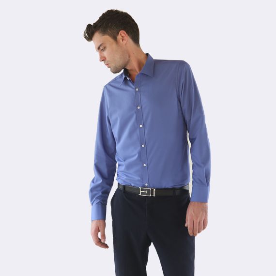 Slim-Fit Shirt Blue Dark Sky