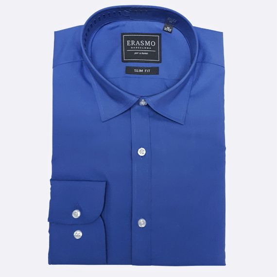 Slim-Fit Shirt Blue Dark Sky