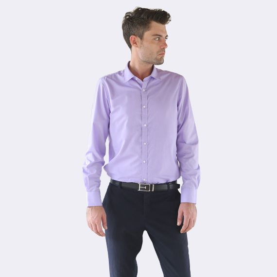 Slim-Fit Shirt Evening Light Purple