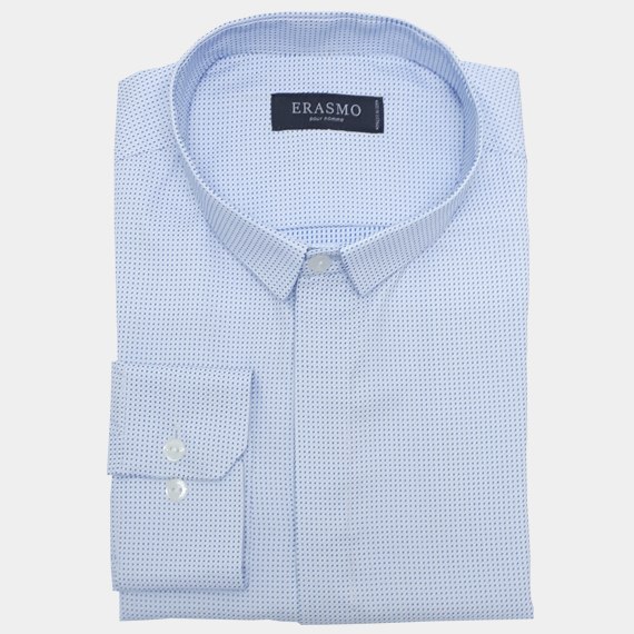 Slim Fit Blue Dots Shirt