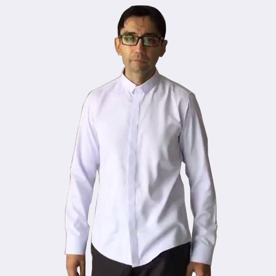 Slim Fit White Strip Shirt