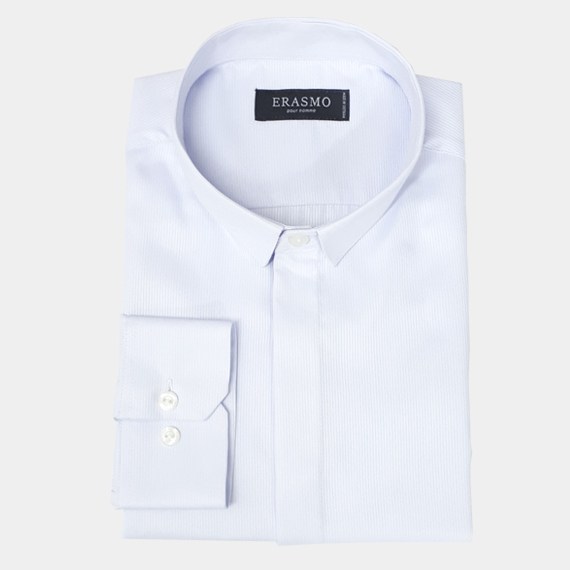 Slim Fit White Strip Shirt